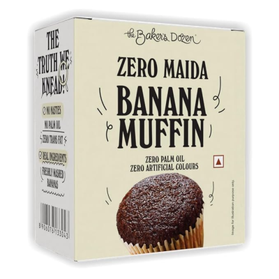 The Baker's Dozen Zero Maida Banana Muffin, 40g
