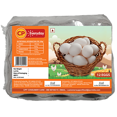 EVERYDAY Eggs - White, 12 pcs